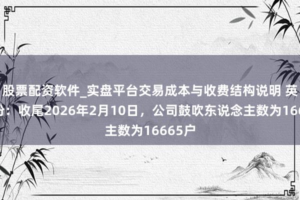 股票配资软件_实盘平台交易成本与收费结构说明 英力股份：收尾2026年2月10日，公司鼓吹东说念主数为16665户