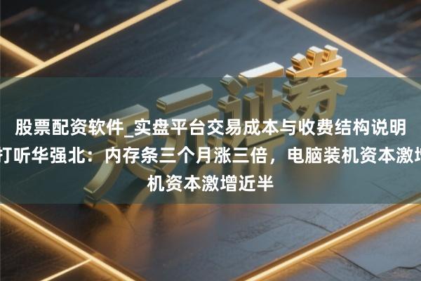 股票配资软件_实盘平台交易成本与收费结构说明 实地打听华强北：内存条三个月涨三倍，电脑装机资本激增近半
