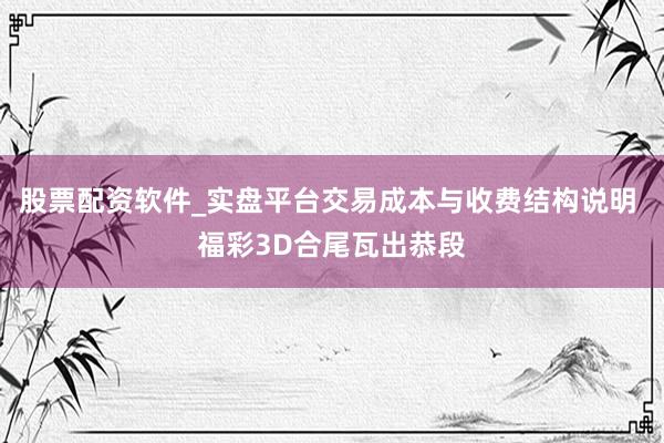 股票配资软件_实盘平台交易成本与收费结构说明 福彩3D合尾瓦出恭段